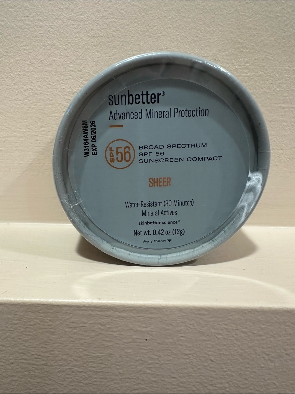 Sunbetter SPF 56 Sheer Mineral Sunscreen Compact - Light Blue